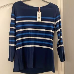 NWT vineyard vines, boatneck striped tee, size large